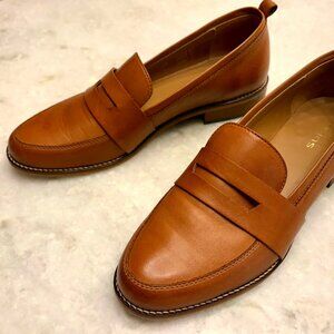 Wojas Light Brown Leather Loafers Size 39